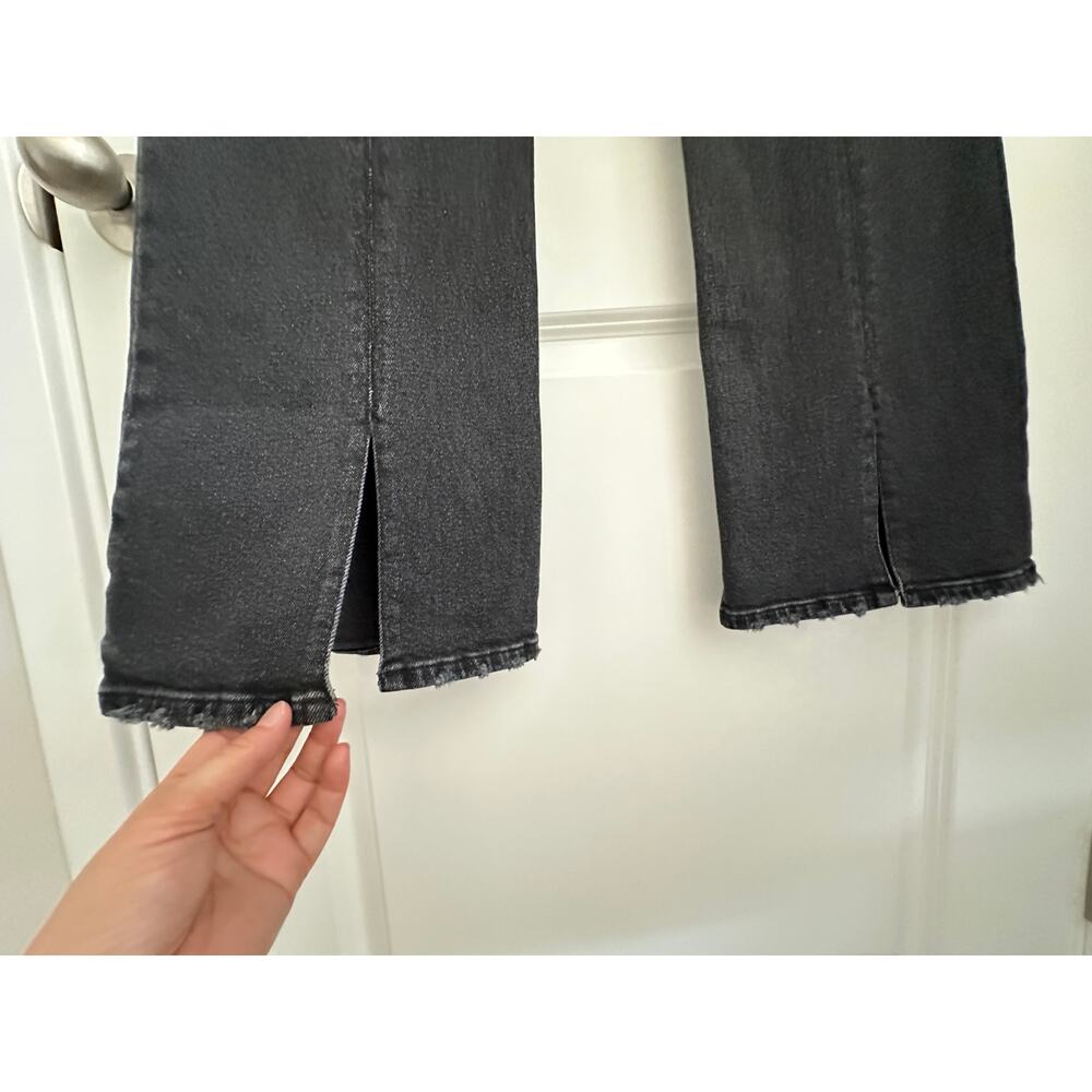 NWT Good American Good Classic Bootcut Jeans Black 10/30 Split Hem - Picture 6 of 16
